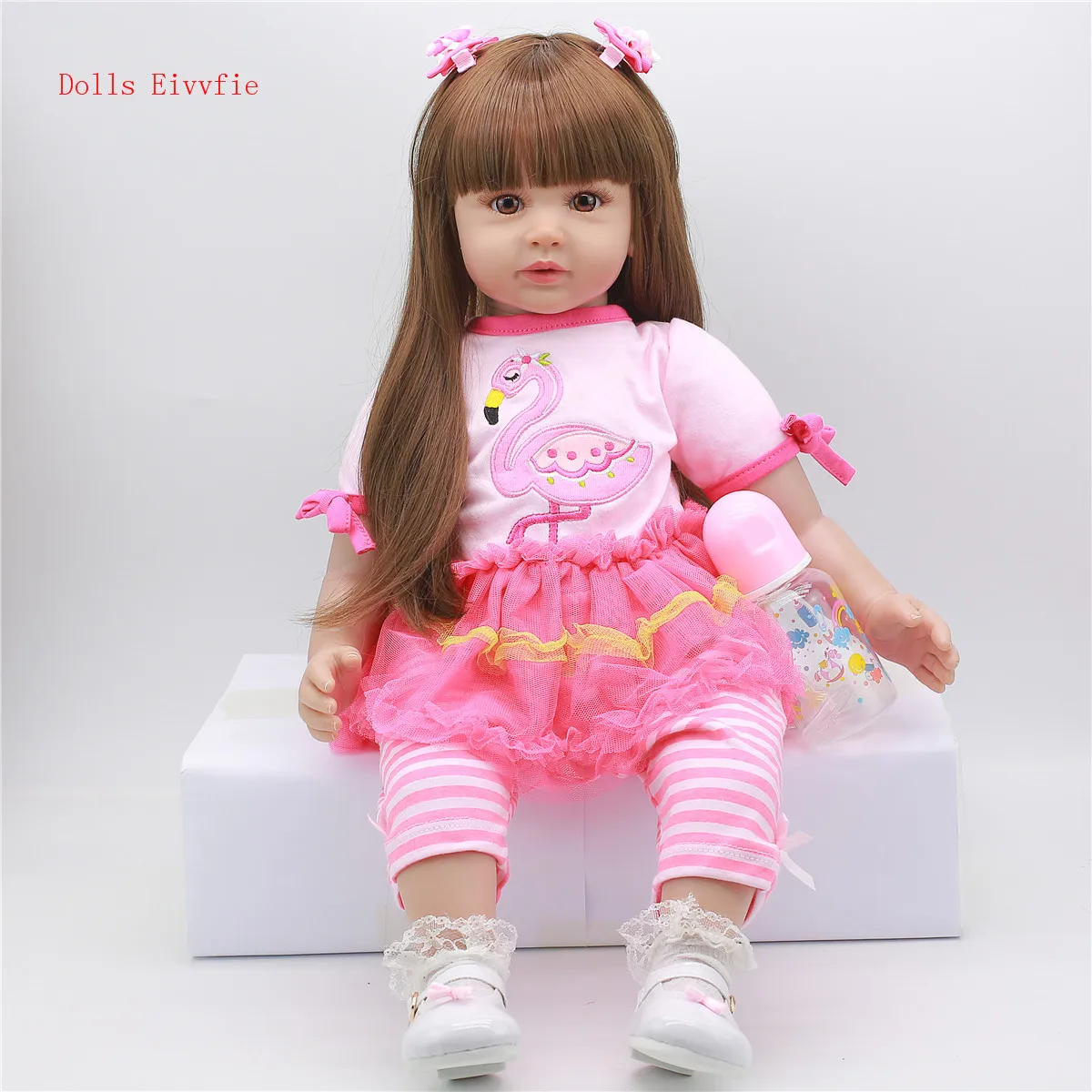 24 дюймовая виниловая Кукла младенец Реалистичная мягкая силиконовая