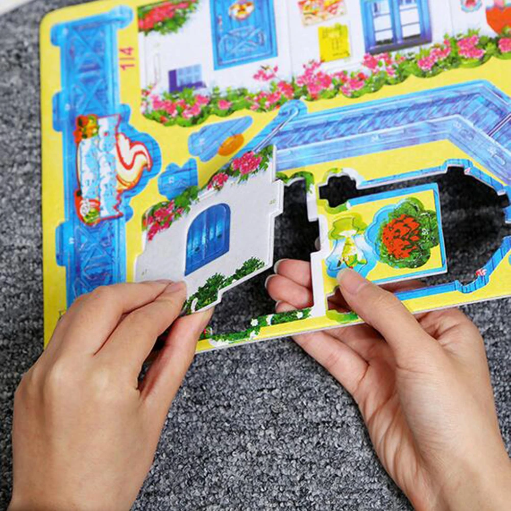 3D бумажная доска пазл конструкция сборка раннее обучение игрушка для детей