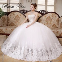 vestido de noiva lace elegant ball gown sweetheart appliqued bridal wedding dress 2020