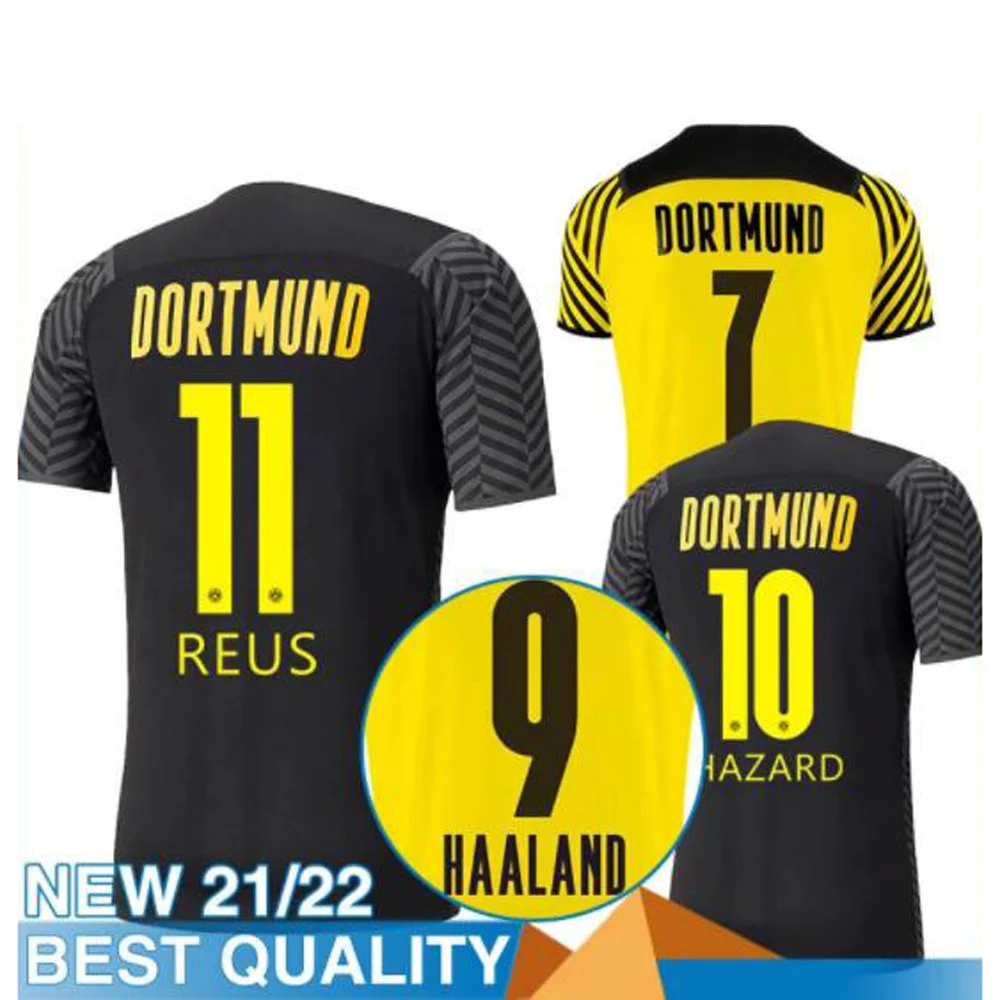 2021 2022 Джерси для футбола Дортмунд Borussia 21 22 футбольная рубашка HAALAND REUS NEONGELB bellinпри