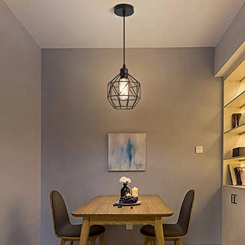 Металлический металлический абажур из железа ретро-люстра винтажная лампа