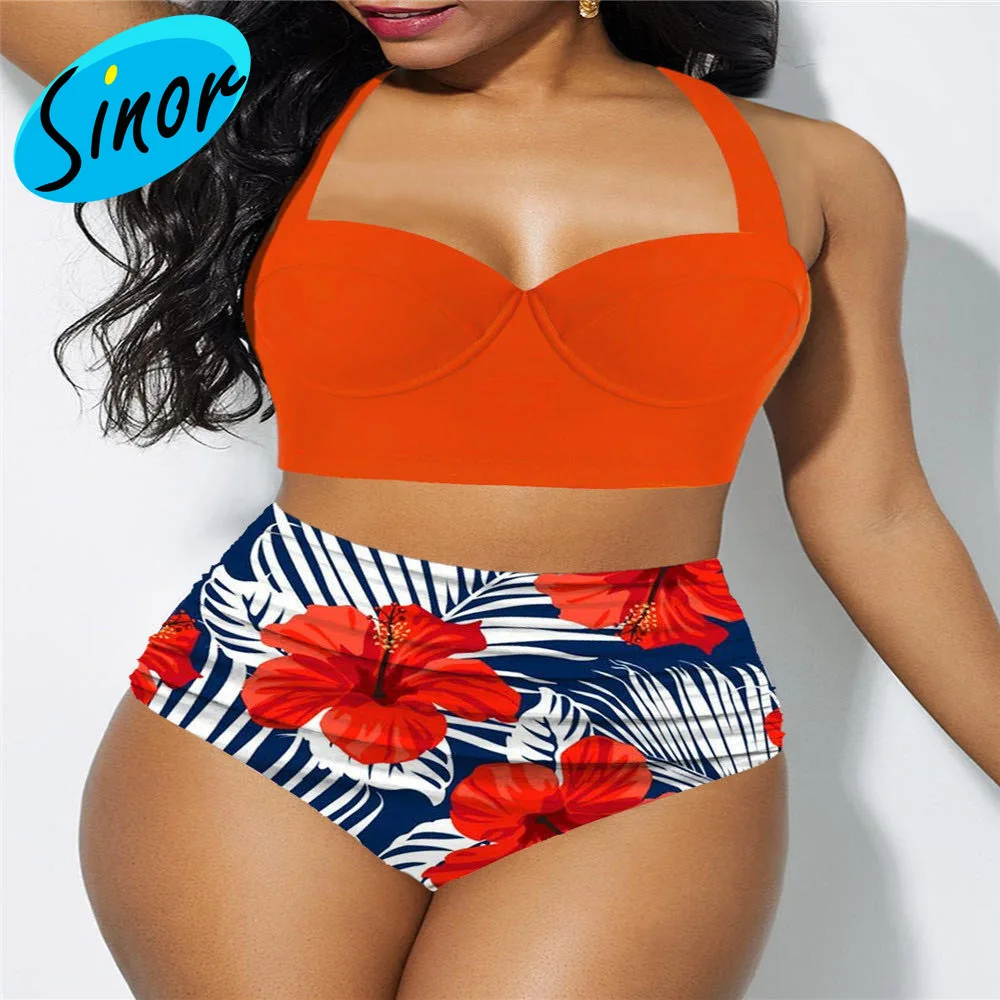 

Внешняя торговля, Новый купальник, женский европейский и американский сексуальный купальник бикини с принтом в европейском и американском ...