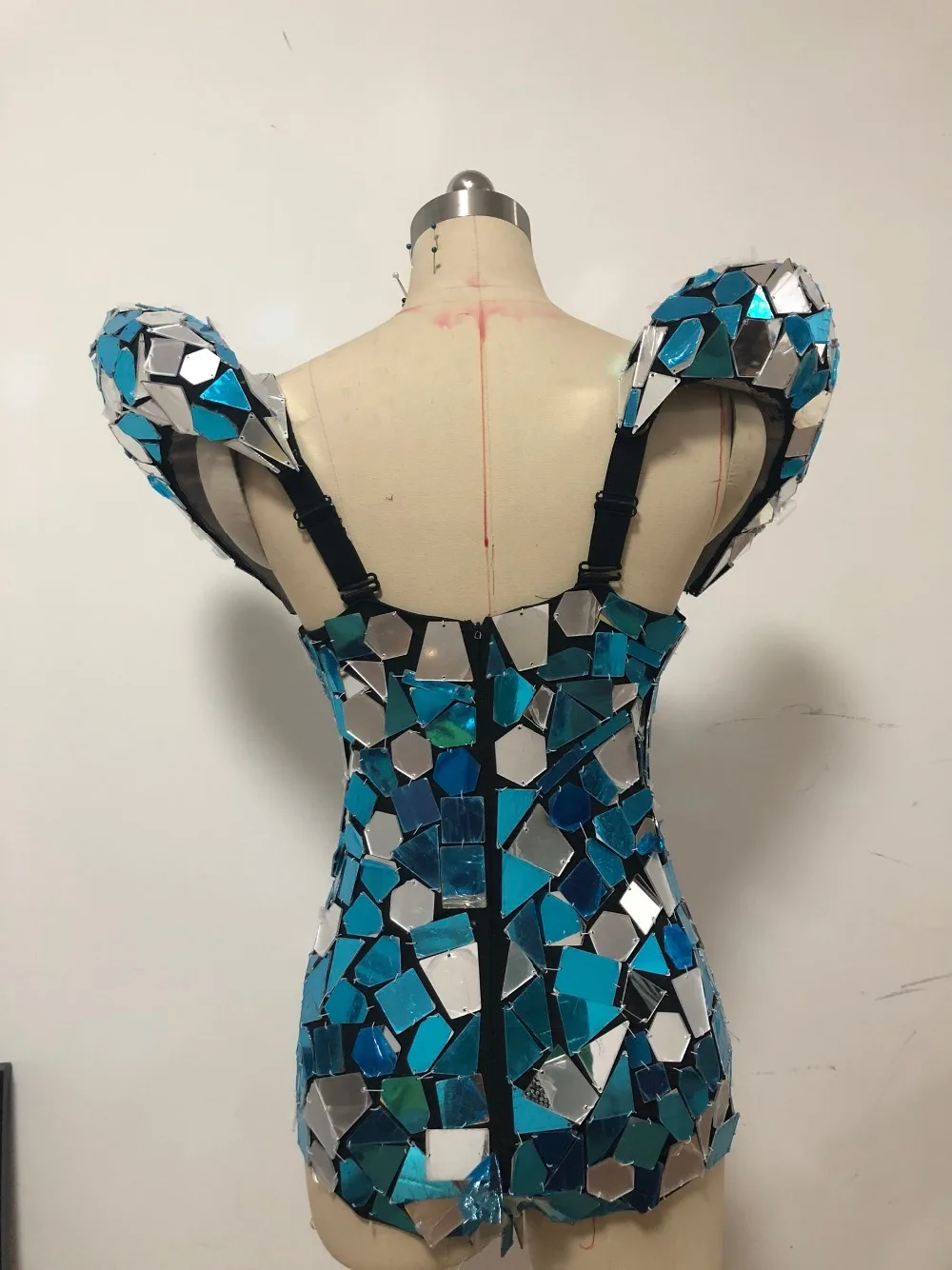 Roupa Feminina женское зеркальное платье костюм для танцев ГОГО сверкающий комбинезон рейверская праздничная одежда танцевальный сценический костюм VDB916