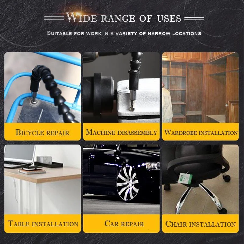 

360 Degree Screwdriver Bend Universal Adapter Extension Rod Drill Bit Flexible Shaft Electrical Tool Accessories Drop Shipping