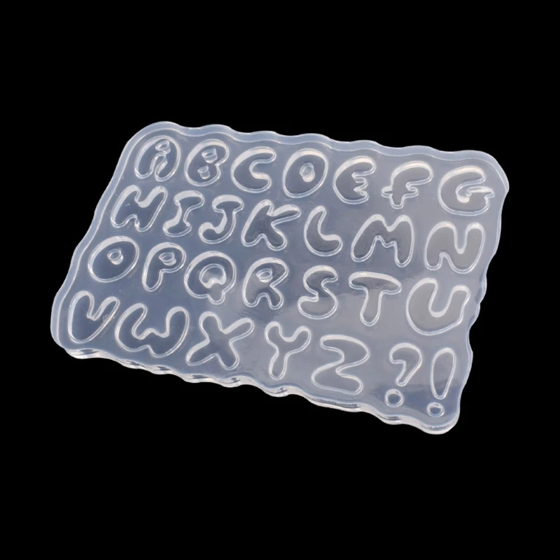 Cartoon Letters Epoxy Resin Casting Mold Alphabet Keychain Pendant Alphabet Mold