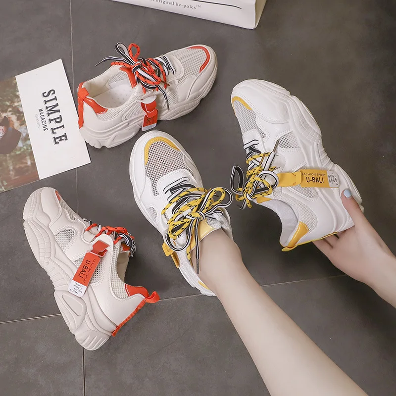 

Autumn and winter new products 2020 Fashion Tide shoes women's sneakers Breathable platform casual shoes zapatos de mujer W50