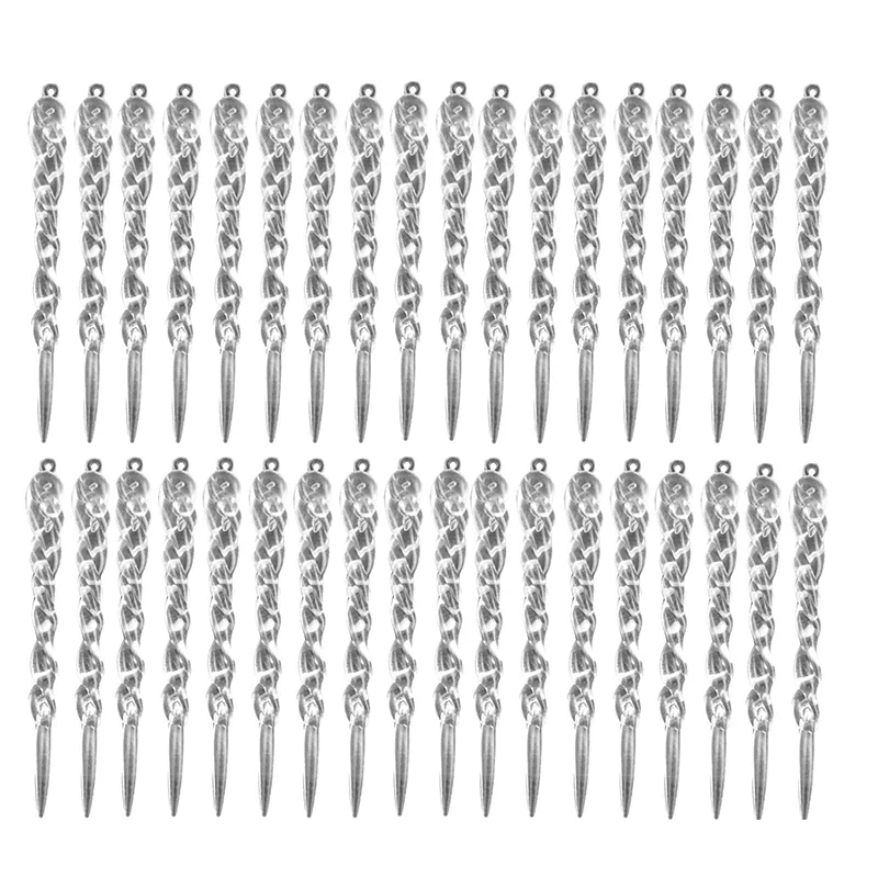 

Пластиковая модель, 100 шт., 5,12 дюйма, Рождественская елка, праздничные Висячие сосульки, витые украшения вечерние ринки и свадьбы