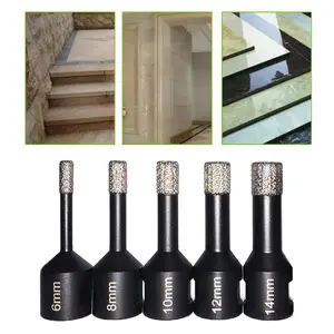 Профессиональные вакуумные сверла с алмазным напылением для сухого вакуумного сверления, сверла для керамической плитки, сверла для гранита, мрамора, резьба M14