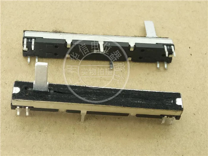 3 шт. черный фейдер двойной потенциометр B5K/60 мм скольжения B5K для Yamaha |