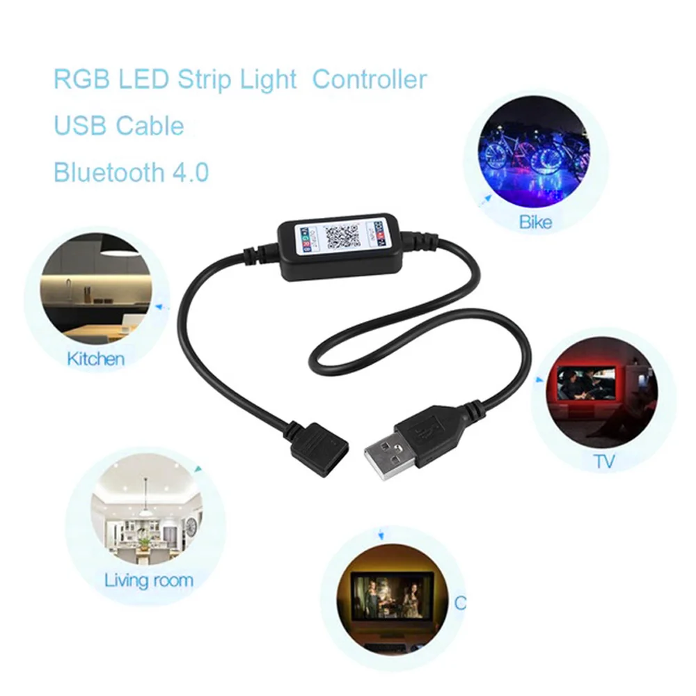 4 Pin мини RGB Led контроллер постоянного тока 5 В 12 24 приложение Bluetooth для 5050 2835 35828