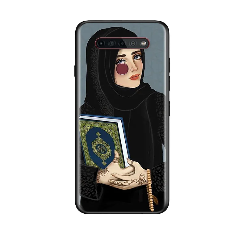 

Muslim Islamic Gril Eyes For LG G8 V30 V35 V40 V50 V60 Q60 K40S K50S K41S K51S K61 K71 K22 ThinQ 5G TPU Silicone Phone Case