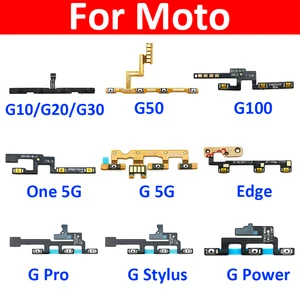 Power On Off Volume Side Button Key Flex Cable For Moto G10 G20 G30 G50 G100 One G 5G G Power Stylus
