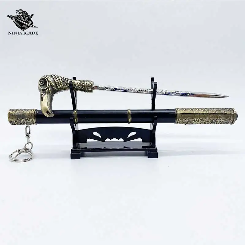 

AC Syndicate Cane Sword Jacob Frye Walking Stick Blade Mini Replica Metal Knife Keychain Model For Sale