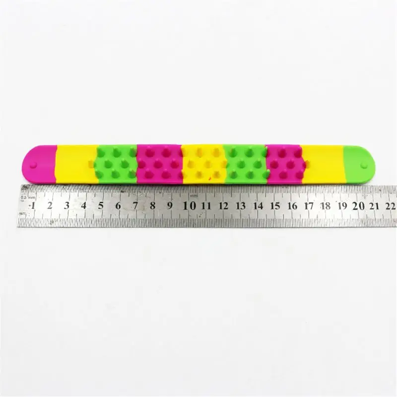 

Spiky Slap Bracelet Silicone Spike Fidget Bracelets Office School Classroom 23GD
