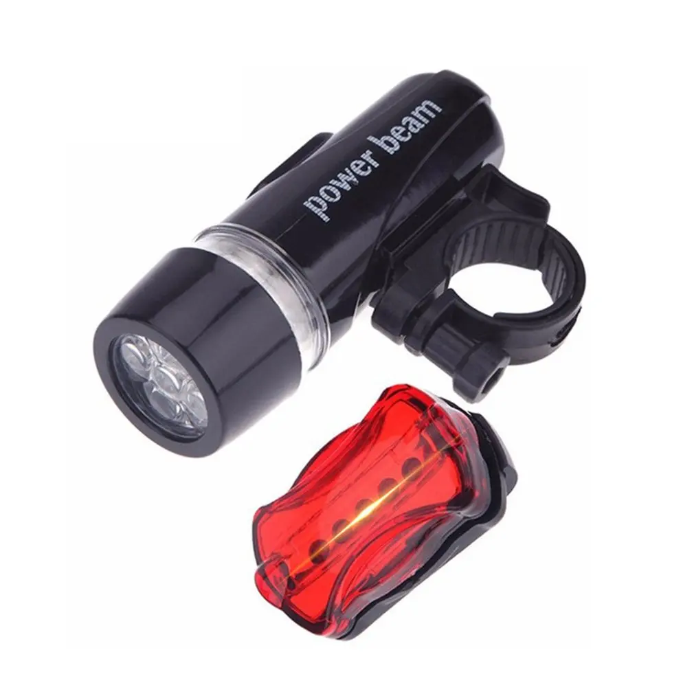 Set Lampu Sepeda Plastik + Gasket Karet Tahan Air Lampu Peringatan Keselamatan Led Peralatan Berkendara Sepeda Gunung