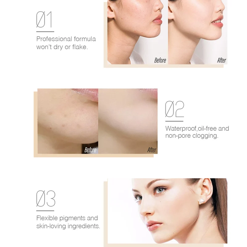 KADITION увлажняющий Макияж матовая основа для лица полное покрытие изменение цвета