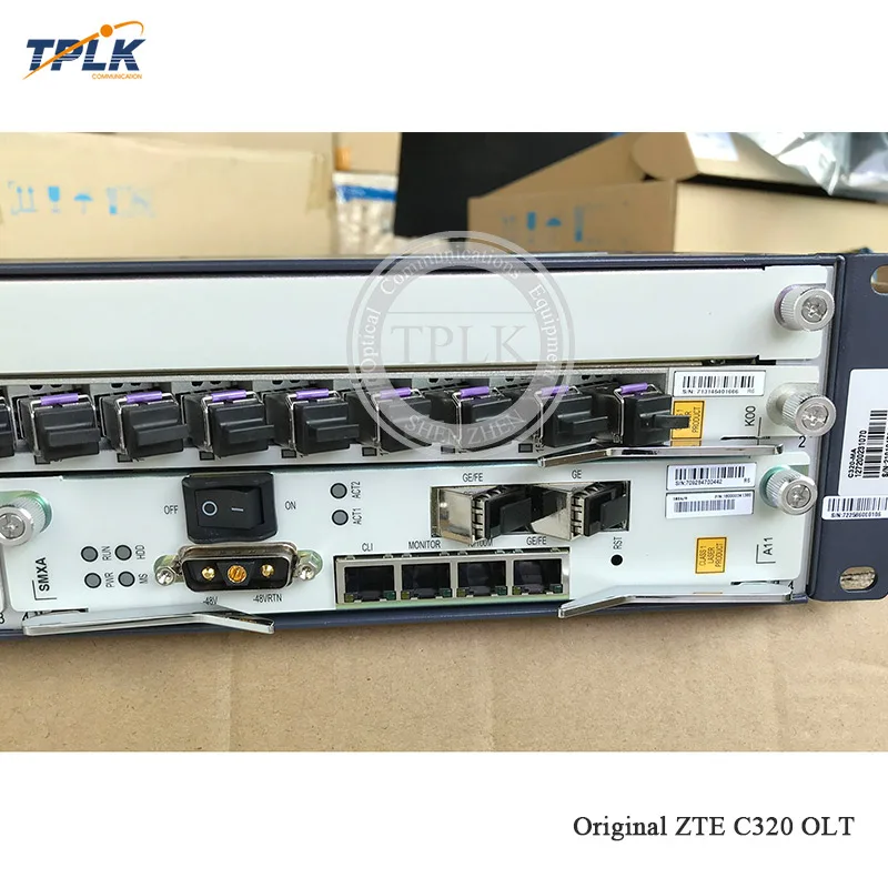Мини zte C320 шасси OLT GPON EPON AC Мощность питания с 1* 1GE SMXA/1+ 1* Универсальная коляска+ 16 портов GTGH C+ карта Самая низкая цена