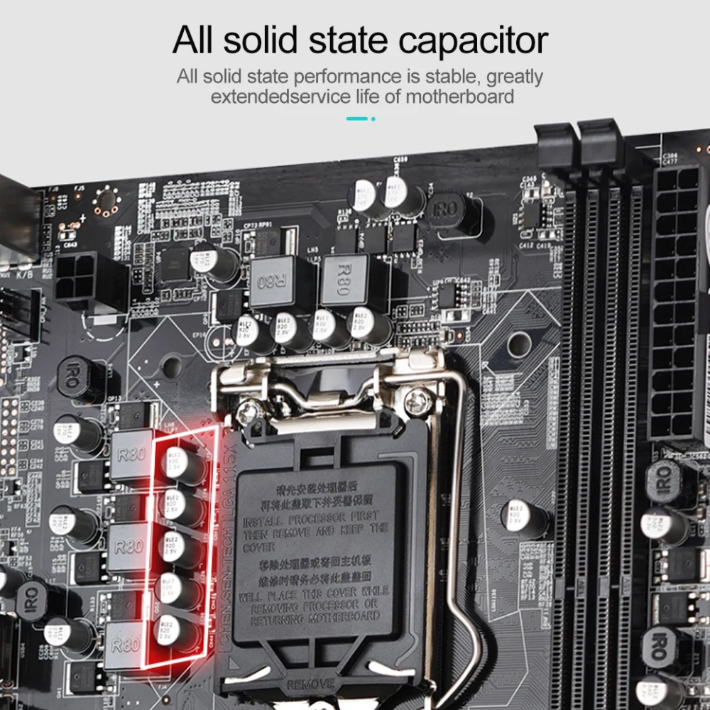 

P55 Computer Motherboard M-ATX DDR3 USB 2.0 SATA 2.0 Mainboard Support for Intel LGA1156 I3 I5 I7 Series CPU