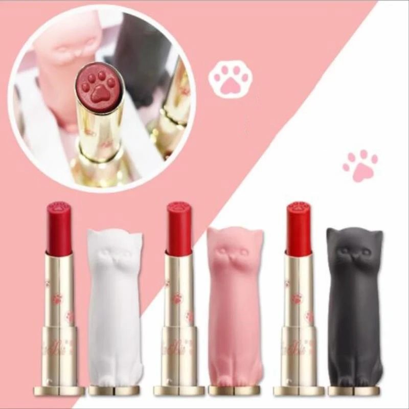 Набор губной помады для макияжа с изображением кота из мультфильма матовая