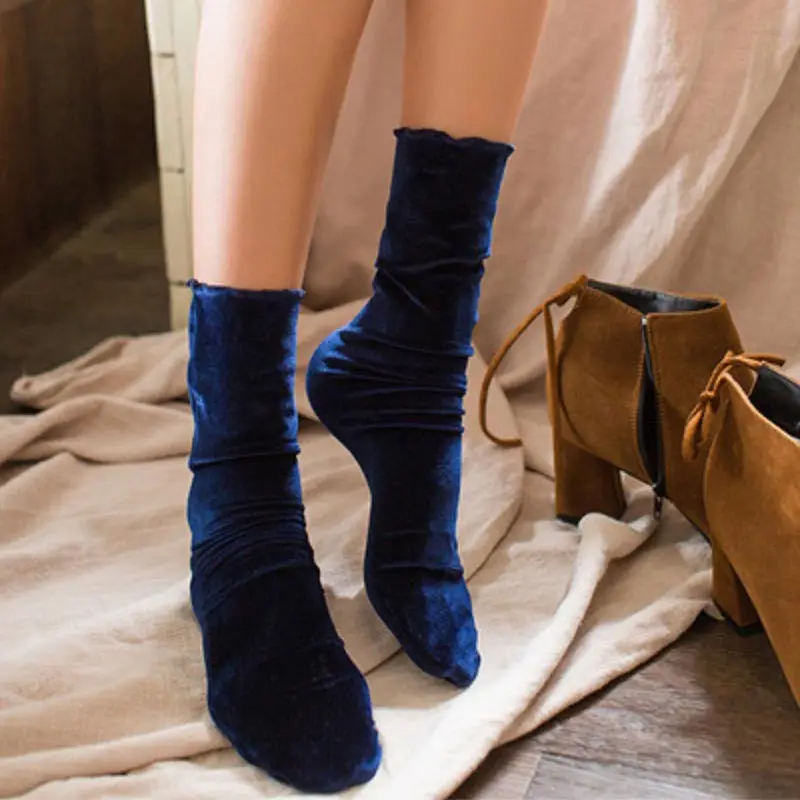 5 пар 2019 Зимние новые мерсеризованные женские носки бархатные с проволокой