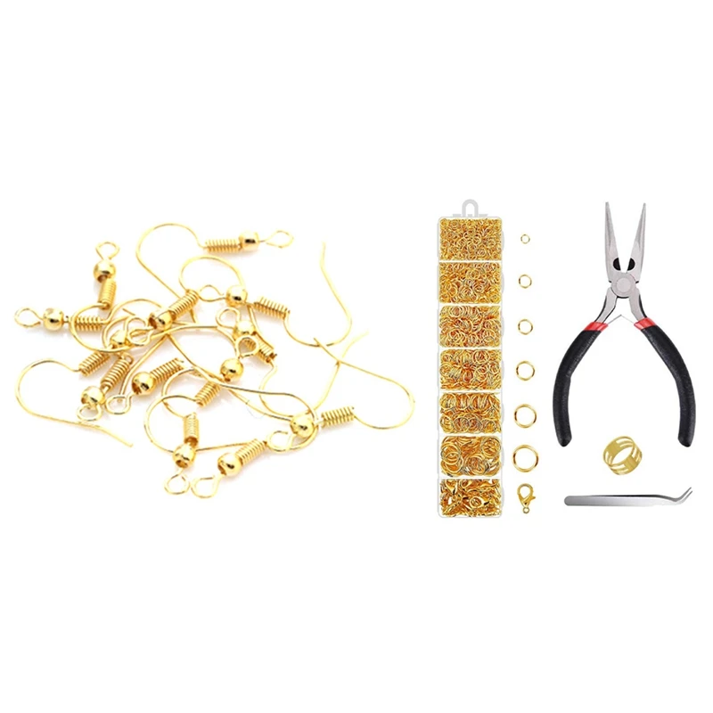 

Комплект колец и карабинов застежек для изготовления ювелирных изделий, 1 комплект, набор инструментов для ремонта и 200 крючков для металлич...