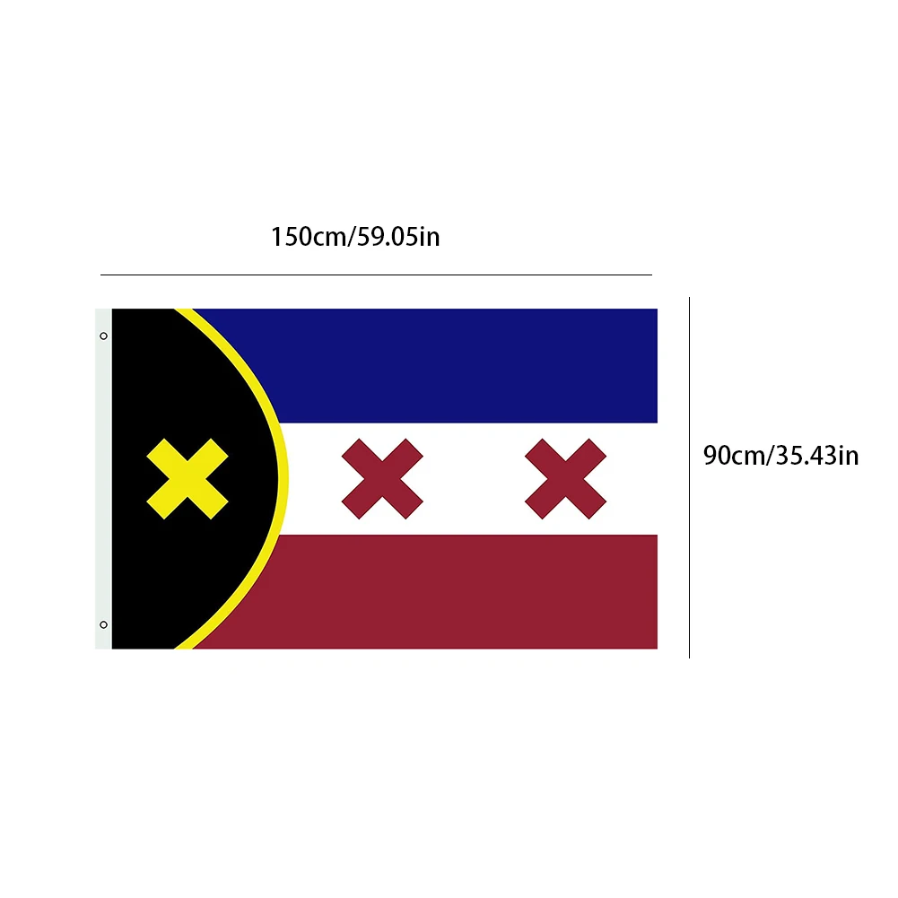 

Lmanburg Flag Indoor Outdoor National Banner Decorative Lmanburg Garden Yard Flag Belt Buttonhole Anti-Fading 90*150cm
