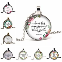 new handmade he calls me beautiful one bible verse pendant glass cabochon letter patterns glass dome necklace jewelry