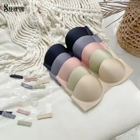 Women Strapless Bra Invisible Bra Seamless Sexy Push Up Backless Underwear Wireless Without Straps Lingerie