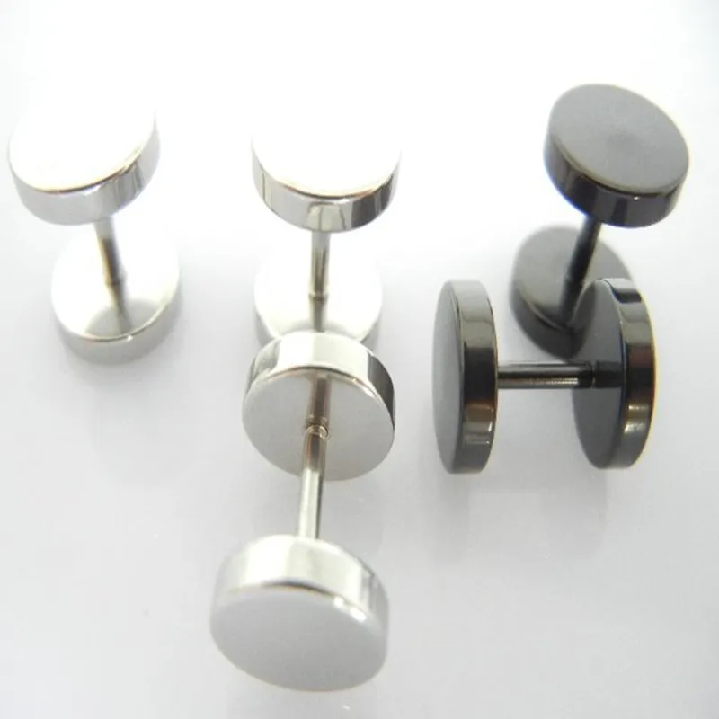 50 шт., серьги-гвоздики из нержавеющей стали