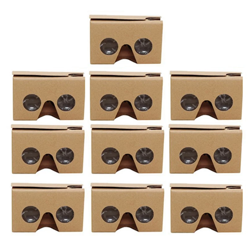 

3D очки для Google Cardboard V2 Очки виртуальной реальности VR Valencia 4,5-6 дюймов смартфон с повязкой на голову (10 шт.)