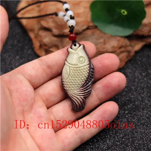 Натуральный двухцветный нефритовый Карп Кулон ожерелье с рыбой очаровательные