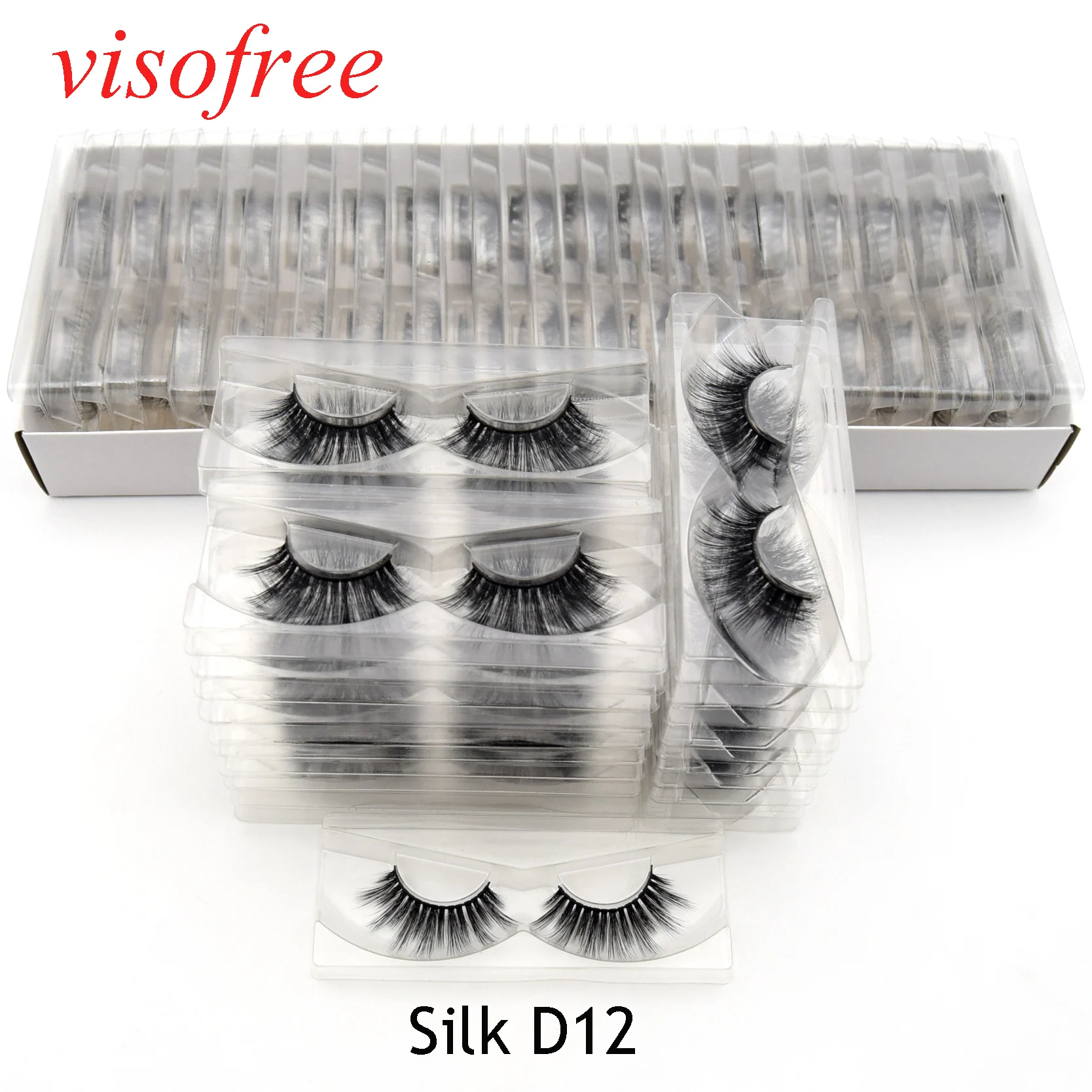 Visofree 30 парт/Лот 3D норковые ресницы Мягкие Накладные оптом натуральные накладные