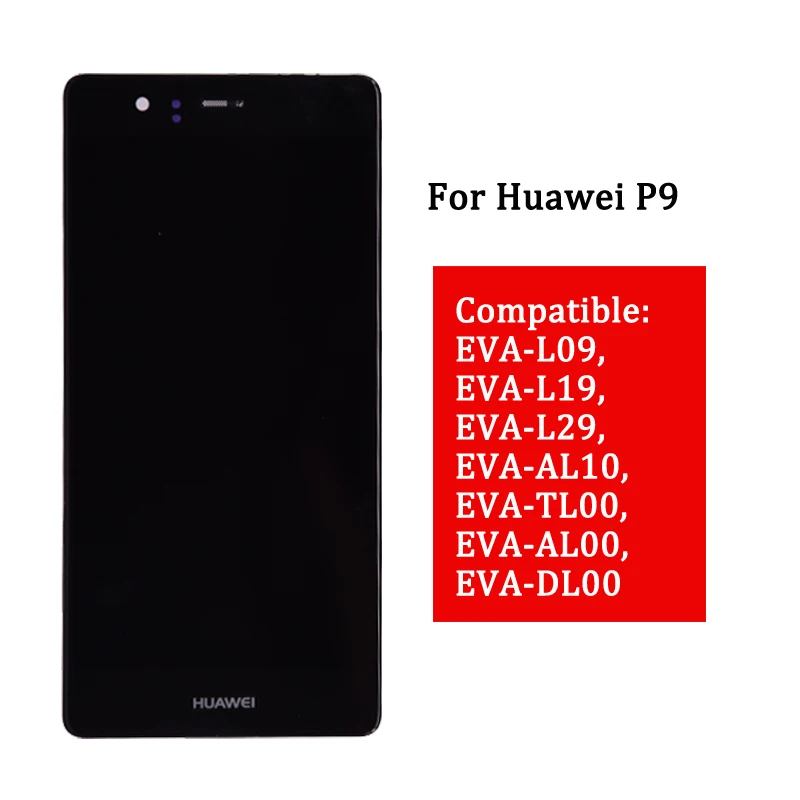ЖК-дисплей для Huawei P9 сенсорный экран дигитайзер в сборе с рамкой запасная деталь