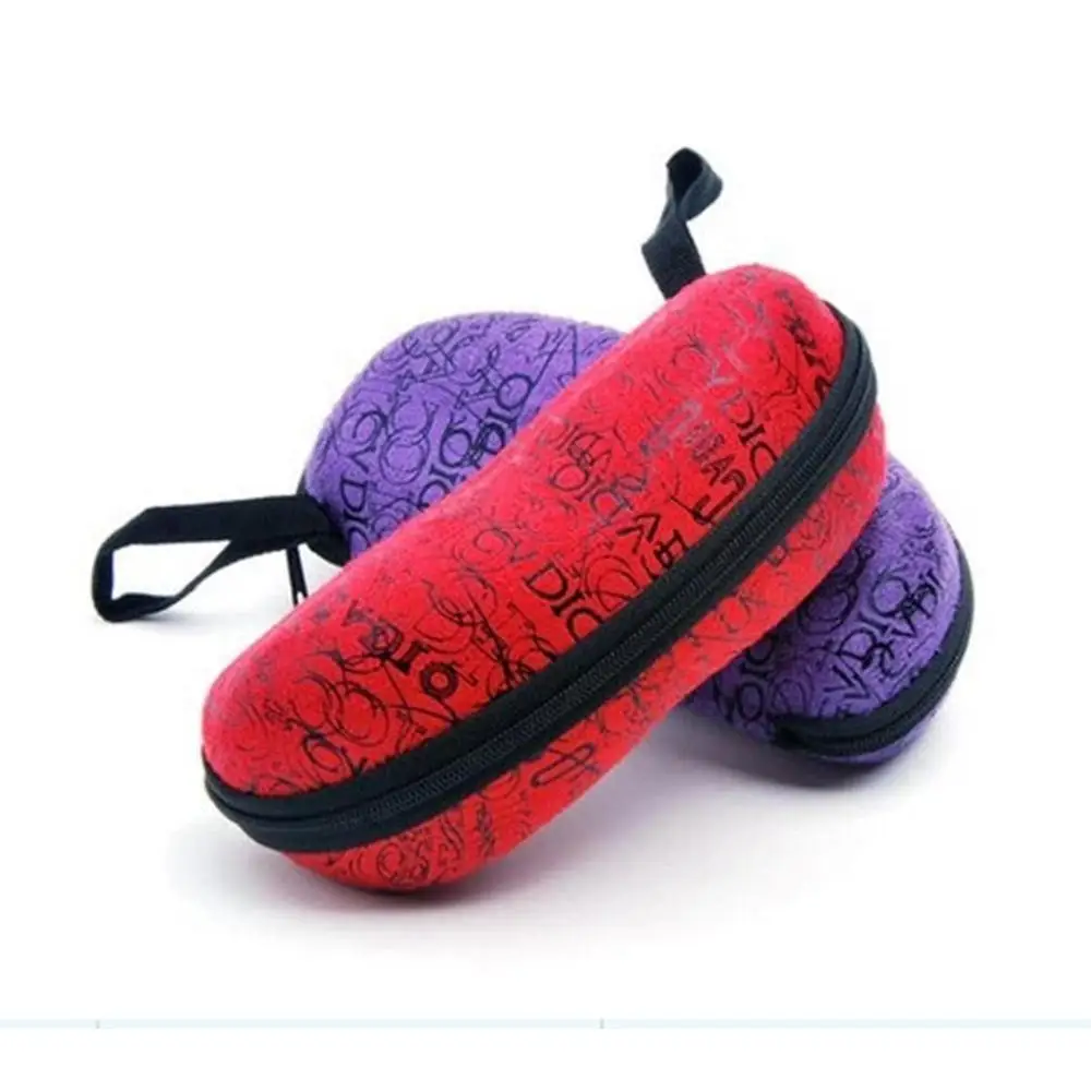 1 шт. модные солнцезащитные очки на молнии EVA с арахисовым узором Жесткий Чехол