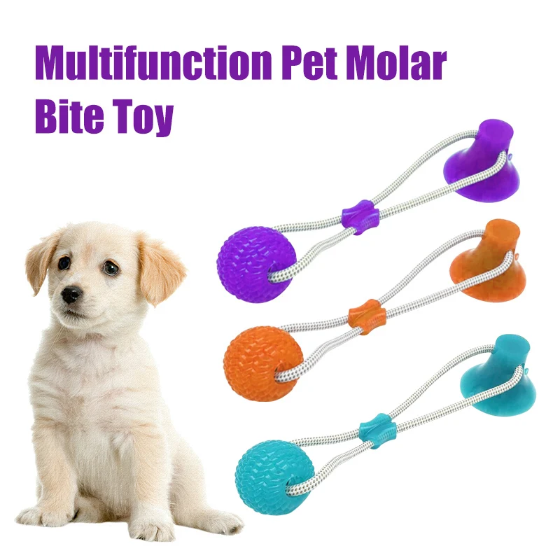 

Многофункциональный Pet молярная игрушка укуса Жевательная устойчивая присоска стиль игрушка мяч для собаки ASD88