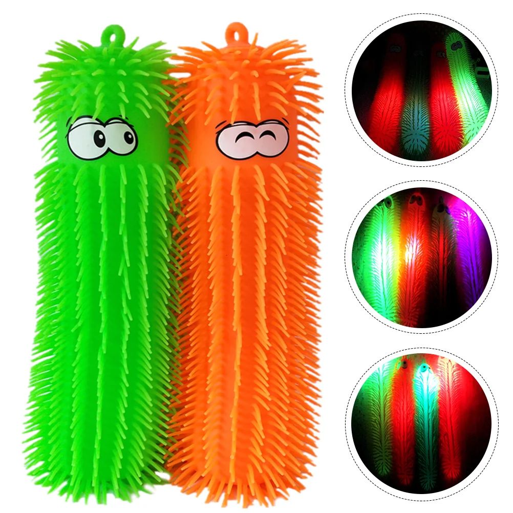 

2PCS Luminous Caterpillars Toys Toys Kids Baby Squeeze Toys