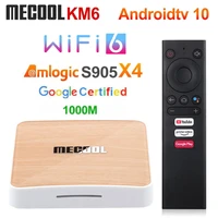 tv box km6 deluxe android 10 amlogic s905x4 androidtv 10 0 google certified dual 1000m media player