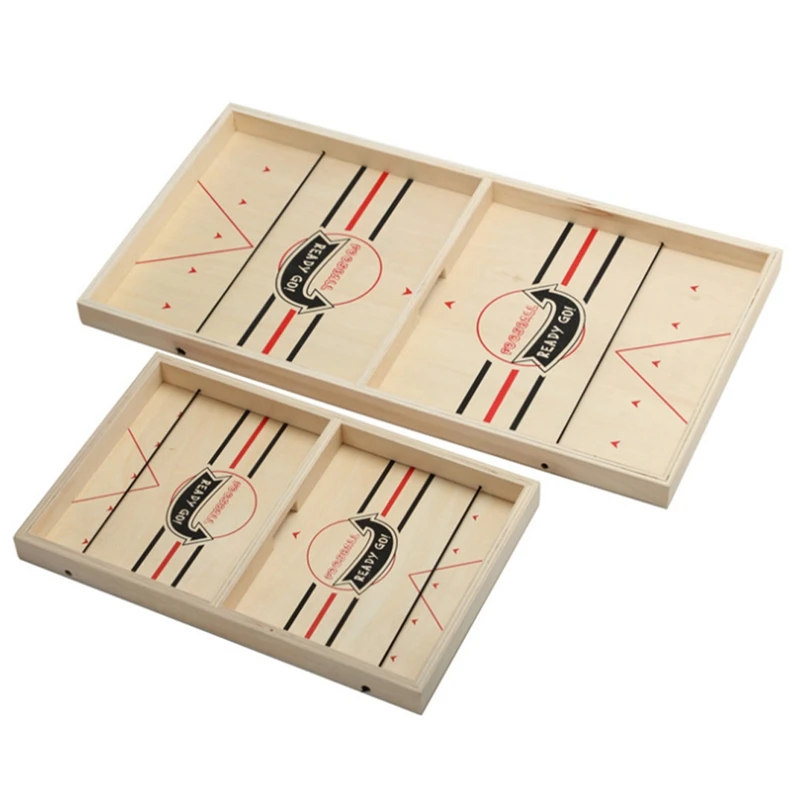 

Fast Sling Puck Game, Wooden Hockey Game,Table Desktop Puck Game Catapult Chess Winner Board Games Toys Party Toy