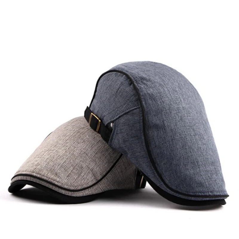 

2021 New Summer Beret Caps Men Women Vintage News Boy Cap Cotton Outdoor Casual Flat Hats Brand Sun Hat Unisex Duckbill Caps