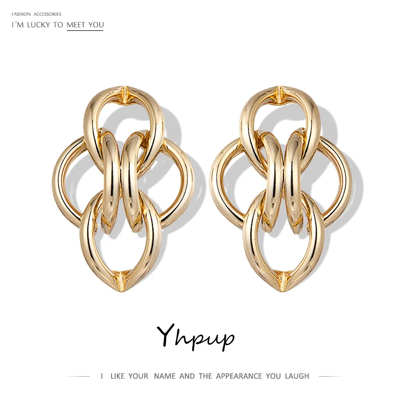 Серьги-гвоздики Yhpup неправильной формы в минималистическом стиле с