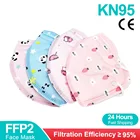 Многоразовая мультяшная маска для лица FFP2 KN95, 5 слоев фильтра, Пылезащитная маска для детей