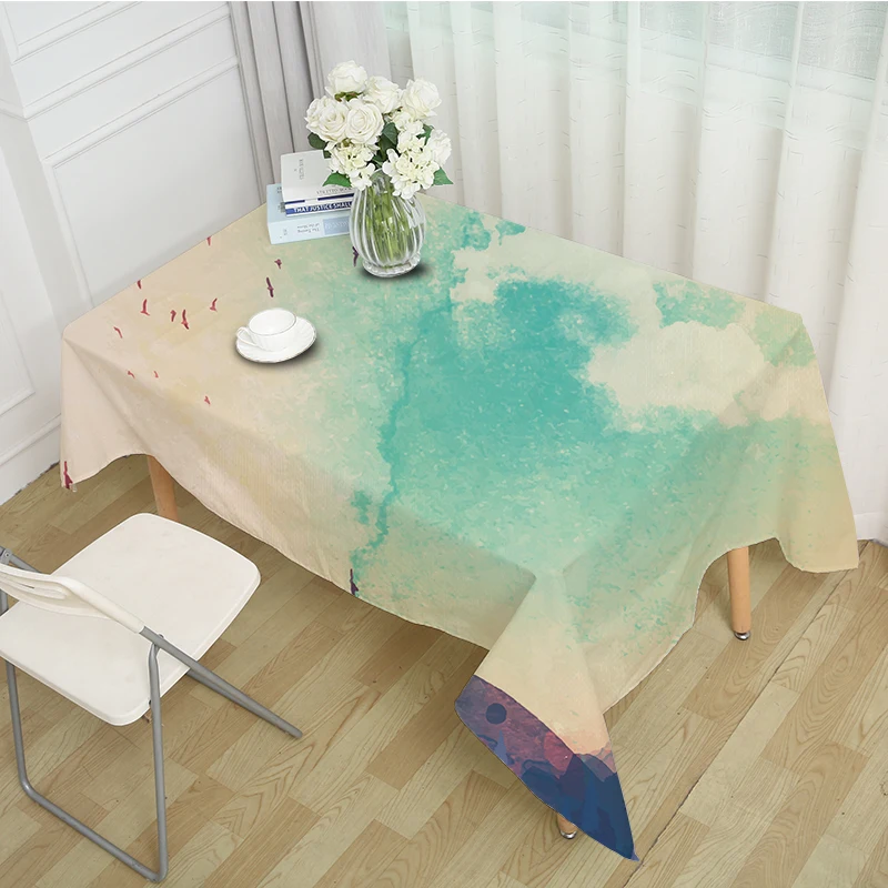 Маленькая чистая и свежая современная контрастная скатерть с антендией