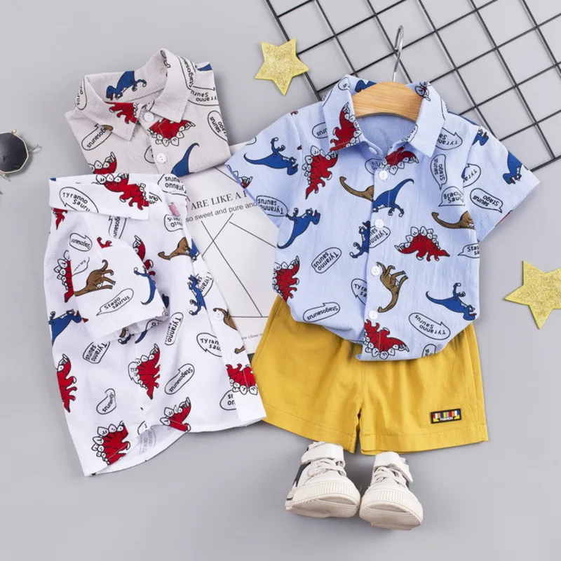 Новое поступление комплект одежды для мальчиков на лето 2020 повседневный костюм с