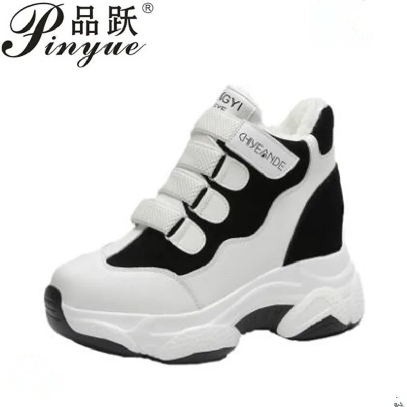 Кроссовки женские зимние на плоской платформе с Плюшевым Мехом | Обувь