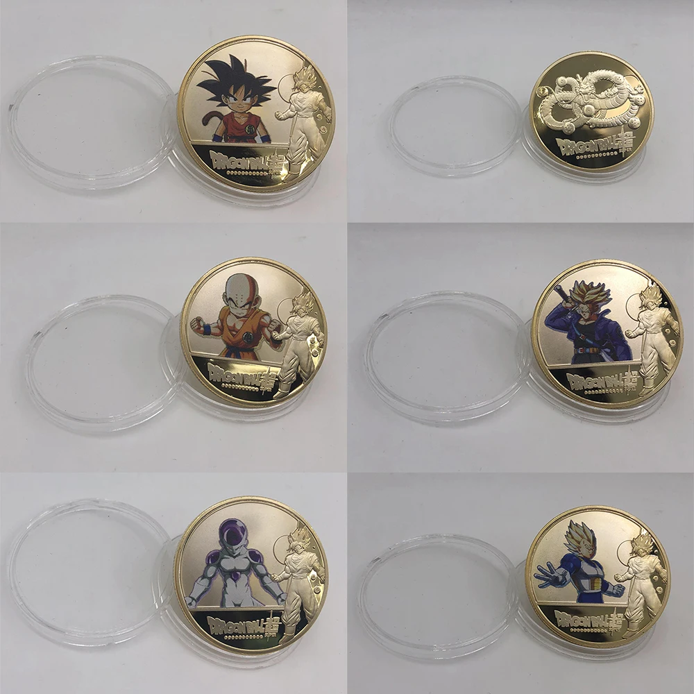 KL Dragon Cartoon Ball Z seriies позолоченные Коллекционные монеты, японские монеты, набор с сертификатом, Прямая поставка