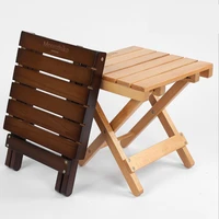 outdoor mini camping chair folding wooden bench travel hiking chair portable stool ultralight chair seat