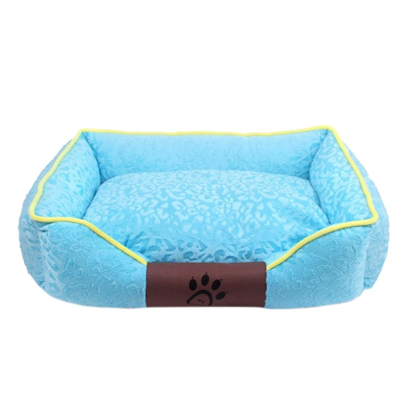 Blue Зимний диван для собаки, камуфляжная кровать для кошки, дышащее гнездо для питомца, для щенка, котенка, удобные товары для щенков, теплый домик для питомца - Цвет: Blue