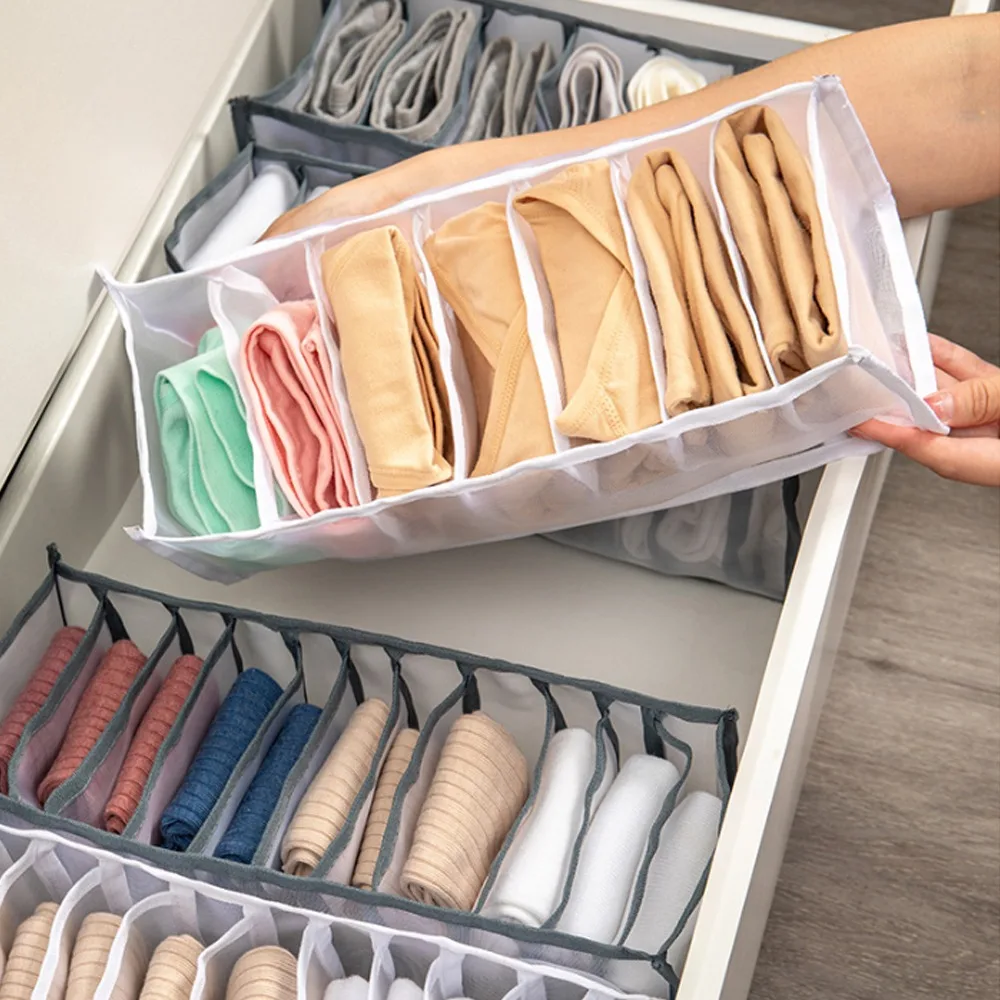 

Underwear Bra Organizer Storage Box Dormitory Home Closet Drawer Organizers Divider Boxes For Underpants Scarves Socks Bra