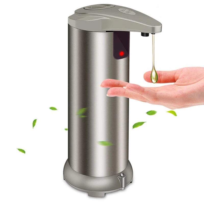 

New-Automatic Soap Dispenser - Pressless Soap Dispenser with Waterproof Base, Infrared Motion Sensor Stainless Steel Dish Liquid
