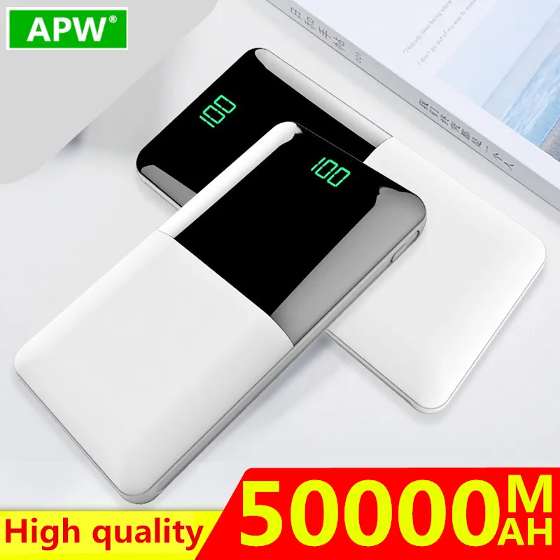 Внешний аккумулятор 50000 мА/ч двойной USB светодиодный светильник 10000 внешний